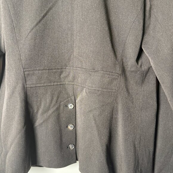 Eddie Bauer Blazer Jacket Size 6 Dark Brown Gray Button Back Detail - Picture 6 of 13